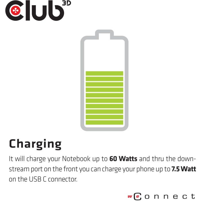 Club3D 4K ChargingDock USB-C ->6xUSB3/2xDP/HDMI/LAN/Audio 15