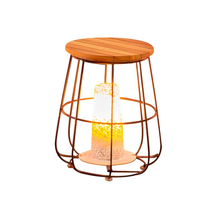 Table d'appoint Dewi Marron Bois bois de teck 36,5 x 36,5 x 44,5 cm 2 Table d'appoint Dewi Marron Bois bois de teck 36,5 x 36,5 x 44,5 cm 2