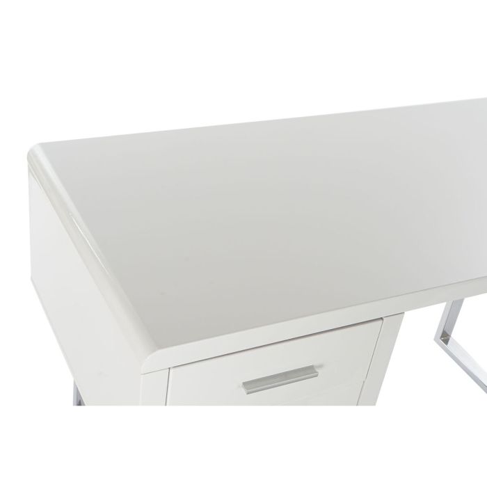 Bureau DKD Home Decor Blanc Argenté Métal Bois MDF 120 x 55 x 76 cm 2