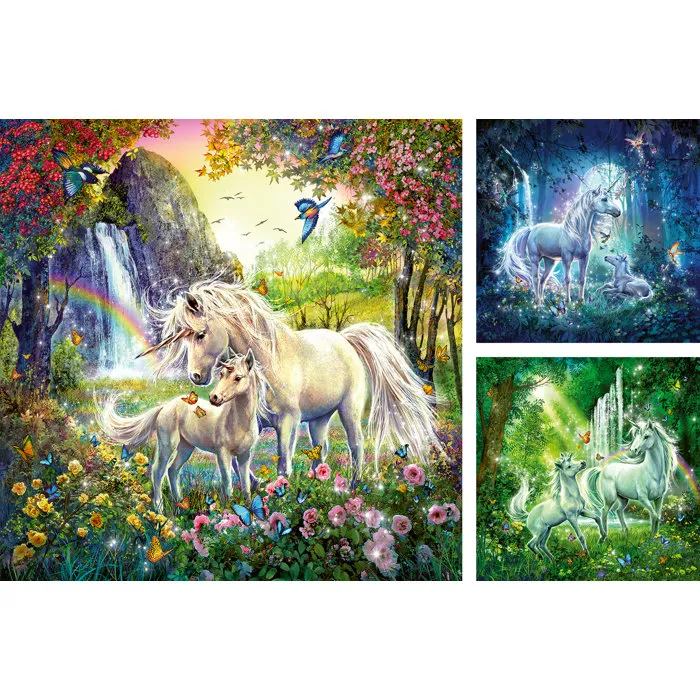 Ravensburger - Puzzle 3 x 49 pièces : Les Licornes - Jeu de puzzle 3 en 1 - Dimensions 21 x 21 cm - À partir de 5 ans Ravensburger - Puzzle 3 x 49 pièces : Les Licornes - Jeu de puzzle 3 en 1 - Dimensions 21 x 21 cm - À partir de 5 ans