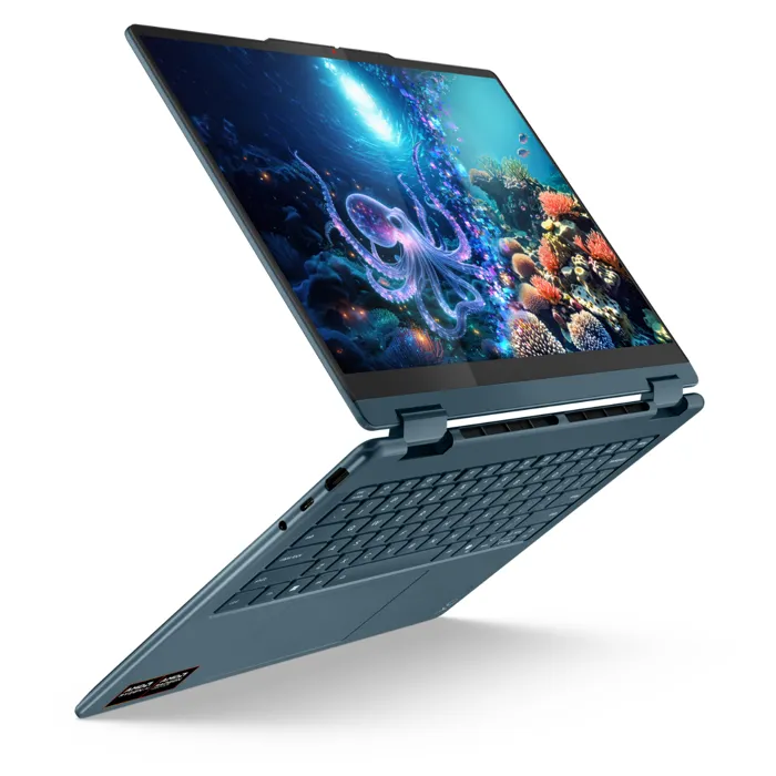 Lenovo Yoga 7 14AKP10 - PC Portable 2-en-1 14" OLED Tactile, Windows 11, AMD Ryzen 7 AI 350, Copilot+, 16 Go RAM, 512 Go SSD - Clavier AZERTY