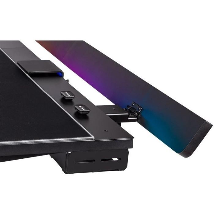 Thermaltake G700 Bureau Gaming RGB avec Réglage de Hauteur - Plateau en Particules 160 x 88.7 cm, Capacité 130 kg, Rétroéclairage LED Rouge/Vert/Bleu