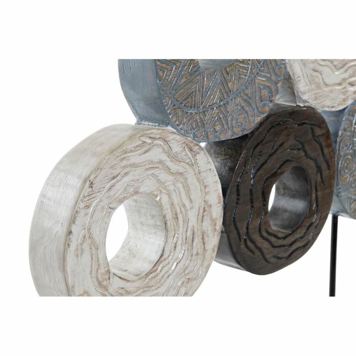 Figurine Décorative DKD Home Decor Multicouleur Fer Cercles (49 x 10 x 47 cm) 1