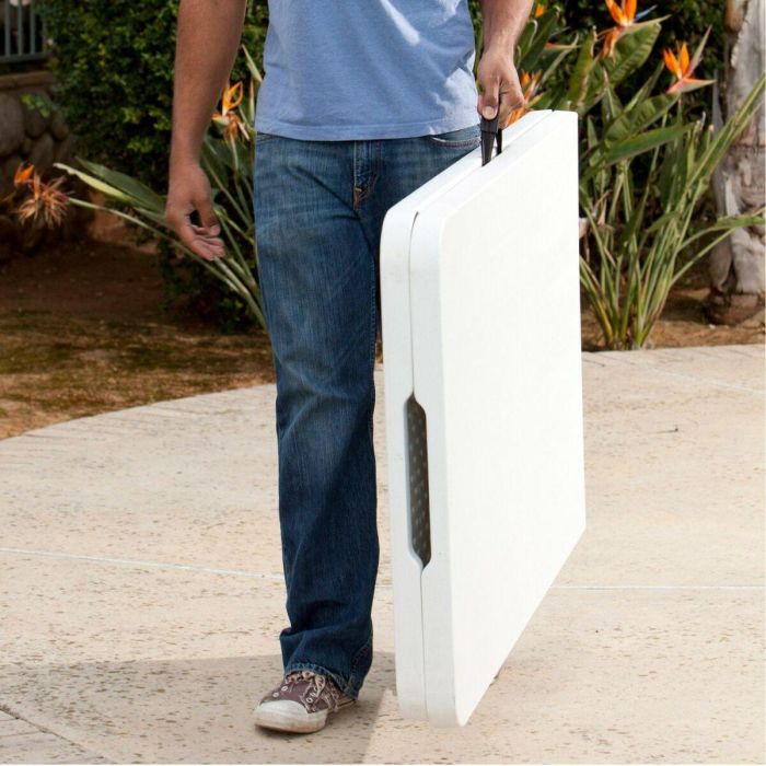 Table Piable Lifetime Blanc 245 x 74 x 76 cm Acier 1 Table Piable Lifetime Blanc 245 x 74 x 76 cm Acier 1