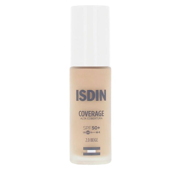 Base de maquillage liquide Isdin COVERAGE Nº 2.0 Beige Spf 50 30 g 0