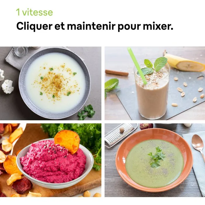 Braun MultiQuick 1 MQ10.202M - Mixeur plongeant 450 W, 1 vitesse, système EasyTwist, blanc, sans BPA, accessoires lavables au lave-vaisselle Braun MultiQuick 1 MQ10.202M - Mixeur plongeant 450 W, 1 vitesse, système EasyTwist, blanc, sans BPA, accessoires lavables au lave-vaisselle