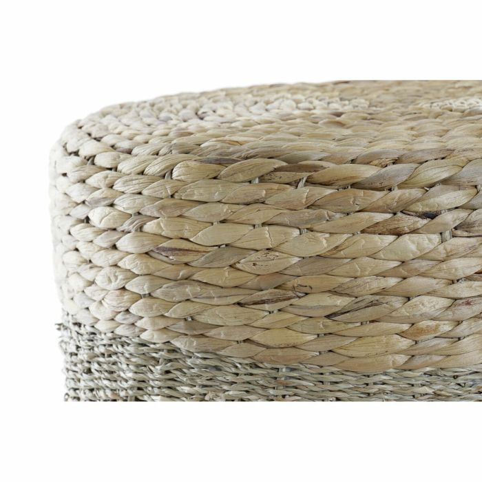 Repose-pied DKD Home Decor Multicouleur Naturel Aluminium Boho 42 x 42 x 40 cm 1