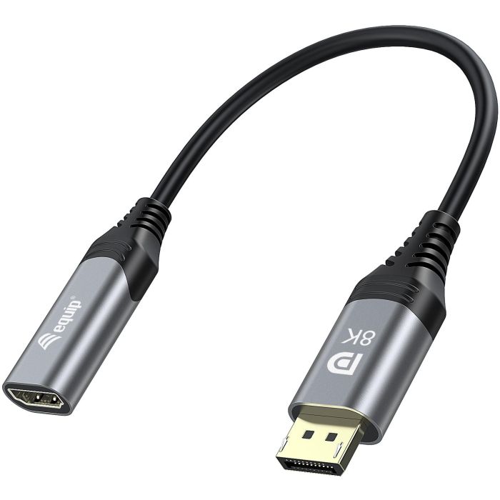 Equip Displayport->HDMI Adapter 1.4 St/Bu 8K/60Hz grau 0 Equip Displayport->HDMI Adapter 1.4 St/Bu 8K/60Hz grau 0