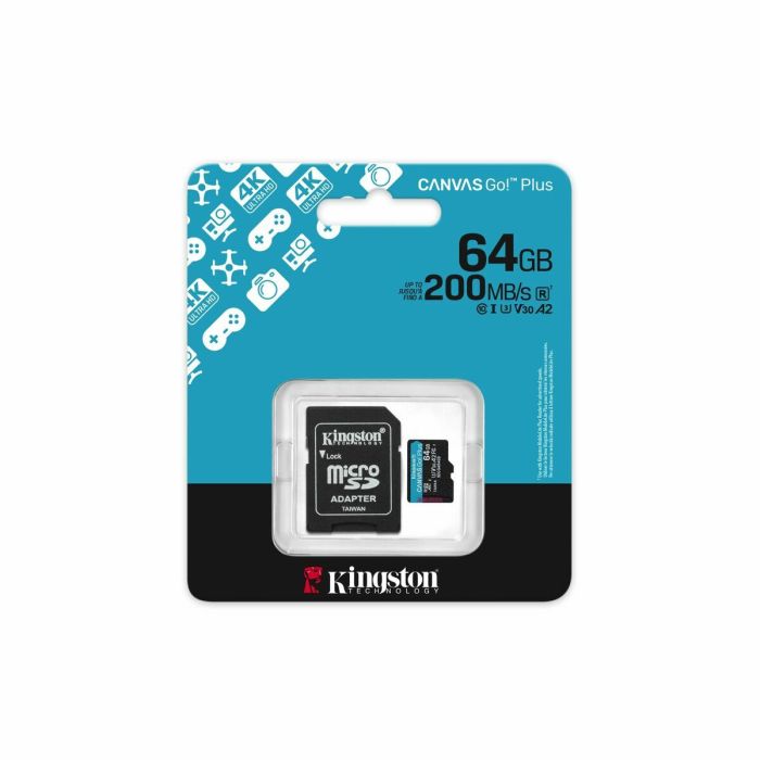 Carte Mémoire Micro SD avec Adaptateur Kingston SDCG4/64GB 64 GB 25