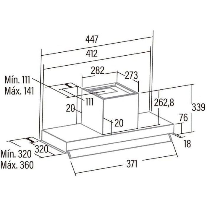 Hotte de cuisine Cata ARMONIA45X 1 Hotte de cuisine Cata ARMONIA45X 1