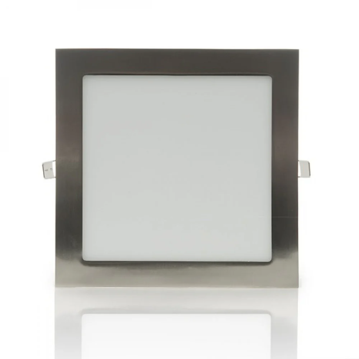 Plaque LED 18W 1800Lm 2700K Carrée Nickel Satiné 50.000H [GL-CL-S18N-WW] 2