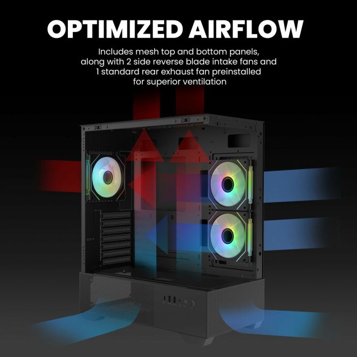 Boîtier ATX semi-tour Zalman CHRONIX Noir 9