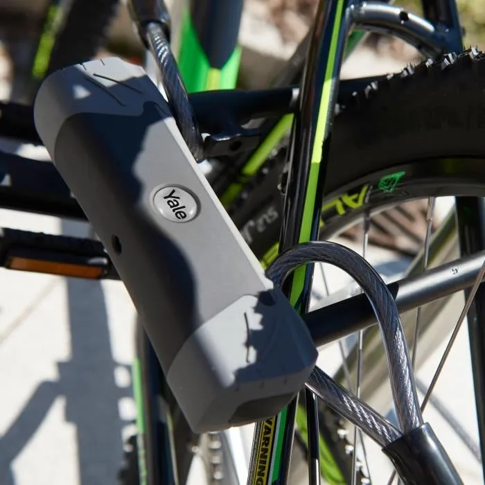 Yale Câble Antivol Spirale avec 2 Boucles pour Vélo et VTT, 220 cm x 12 mm 1
