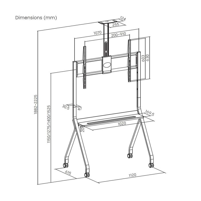 Support de TV Aisens FT86FE-369 55" 100" 120 kg 1 Support de TV Aisens FT86FE-369 55" 100" 120 kg 1