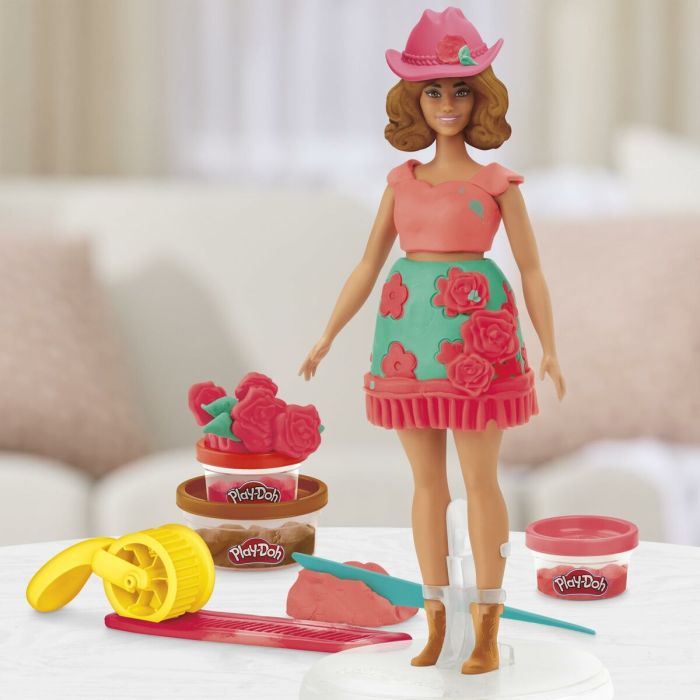 Pâte à modeler en argile Play-Doh Florals & Fringe Multicouleur 9