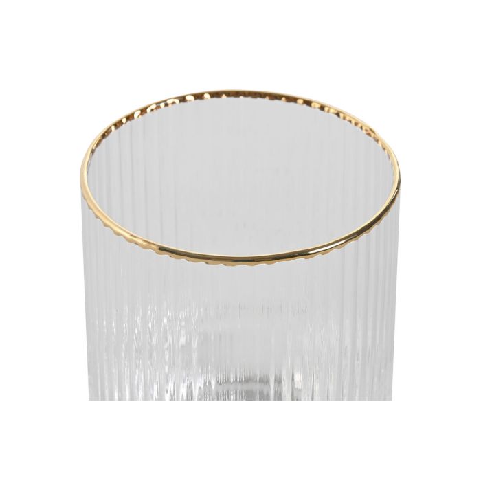 Set de Verres Home ESPRIT Transparent Doré Verre 320 ml (6 Unités) 2 Set de Verres Home ESPRIT Transparent Doré Verre 320 ml (6 Unités) 2