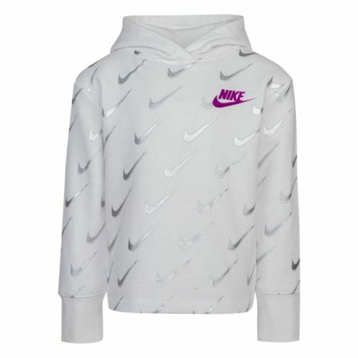 Sweat-shirt Enfant Nike Printed Fleeced Blanc 0 Sweat-shirt Enfant Nike Printed Fleeced Blanc 0