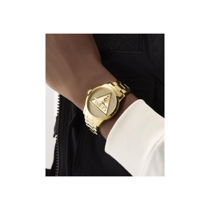 Montre Homme Guess BADGE Doré 6