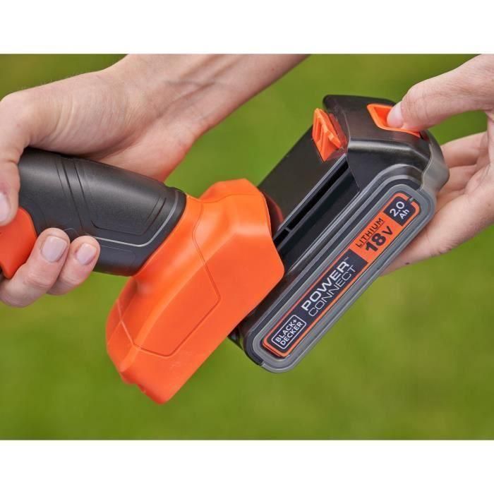 Sculpte-haies et cisaille a gazon sans fil + batterie 2Ah + chargeur - BLACK&DECKER - BCSS18D1-QW - 18V 4 Sculpte-haies et cisaille a gazon sans fil + batterie 2Ah + chargeur - BLACK&DECKER - BCSS18D1-QW - 18V 4