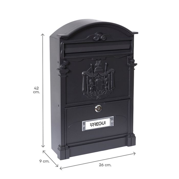 Boîte aux lettres Arregui Noir 26 X 9 X 42 CM Aluminium 1