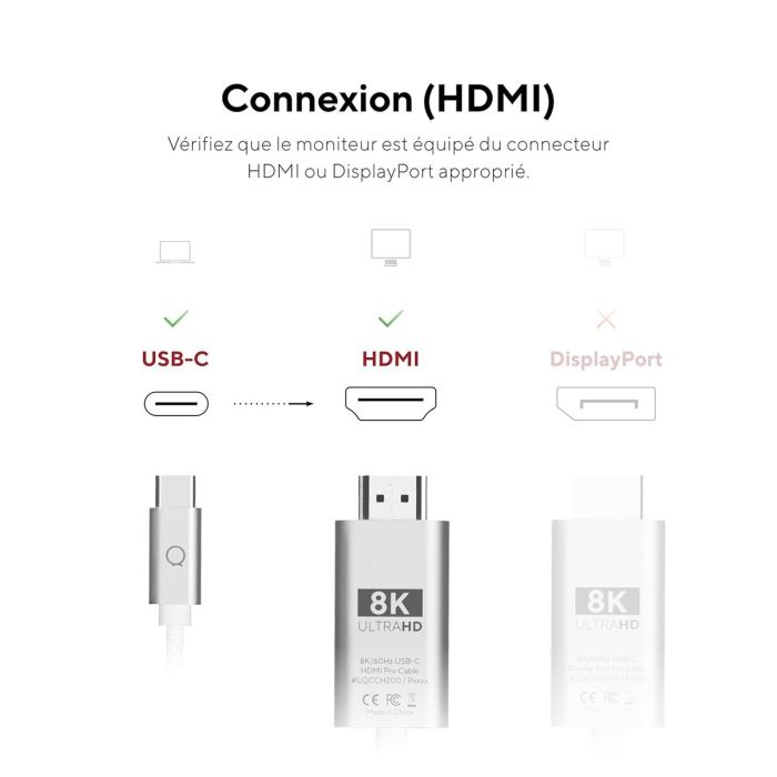 Câble USB Linq Byelements LQCCH200 Gris 2 m 6 Câble USB Linq Byelements LQCCH200 Gris 2 m 6