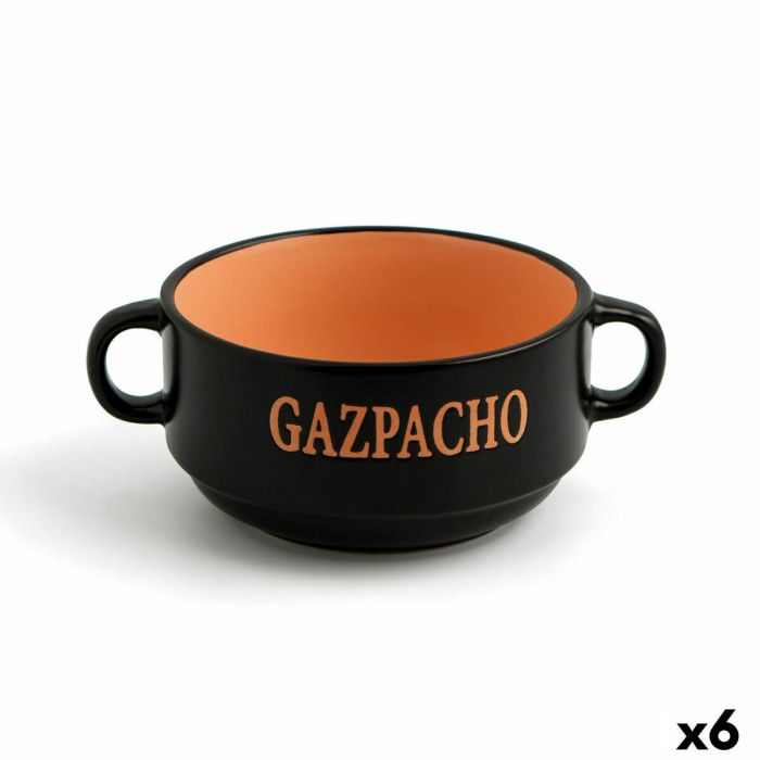 Bol pour Apéritifs Quid Rustik Céramique 16 x 12 x 7 cm (6 Unités) 2