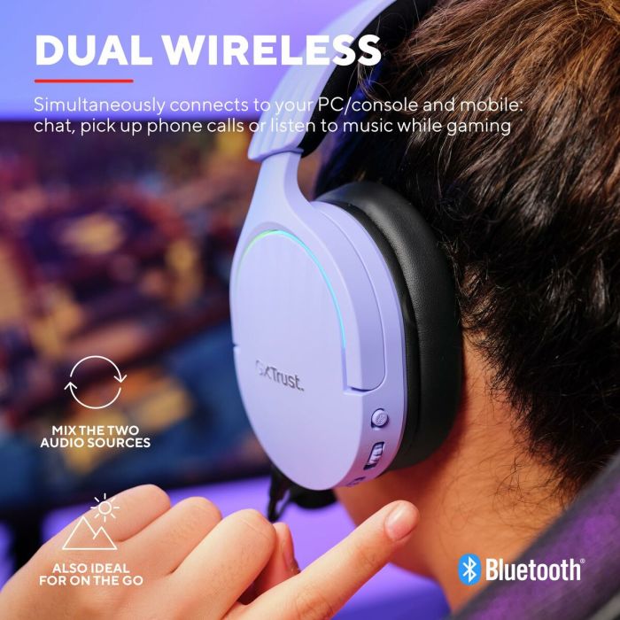 Casques avec Micro Gaming Trust GXT 491 Noir Pourpre 28