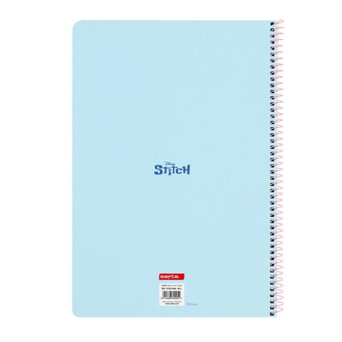 Reliure à anneaux Lilo & Stitch Ohana Bleu Rose clair A4 21.5 x 31 x 1 cm 1