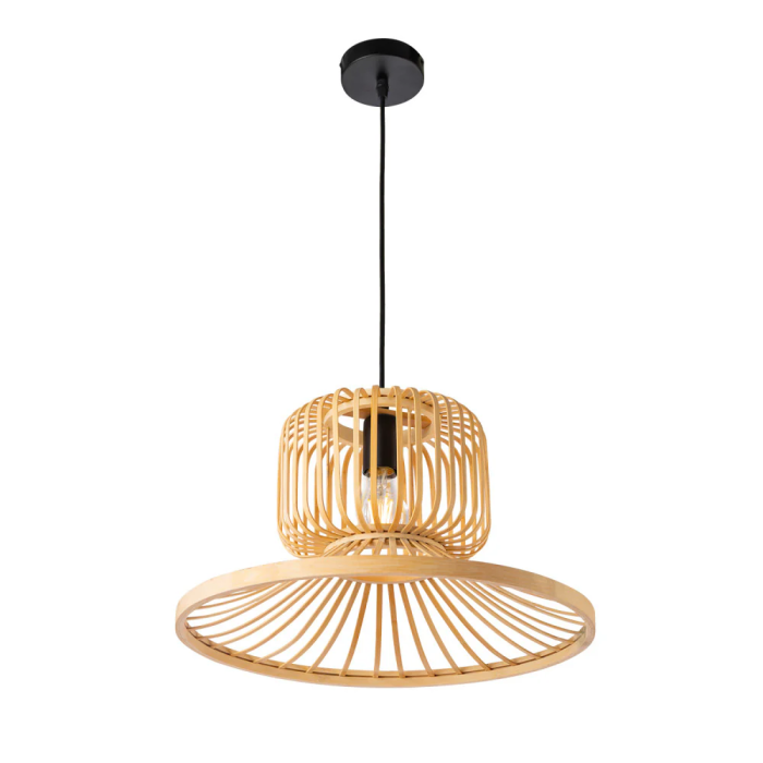 Lampe Suspendue Tlemcen SKD-P80115 en Rotin Style Boho-Chic Naturel 6
