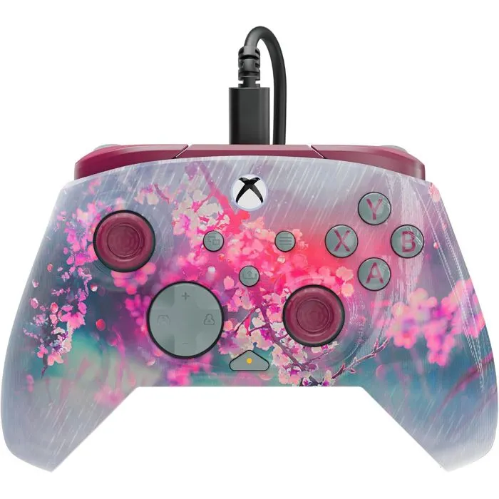 Turtle Beach Rematch Advanced - Manette filaire officielle pour Xbox et PC - Design Kyoto Bloom, gâchettes réglables, boutons arrière assignables, contrôle audio