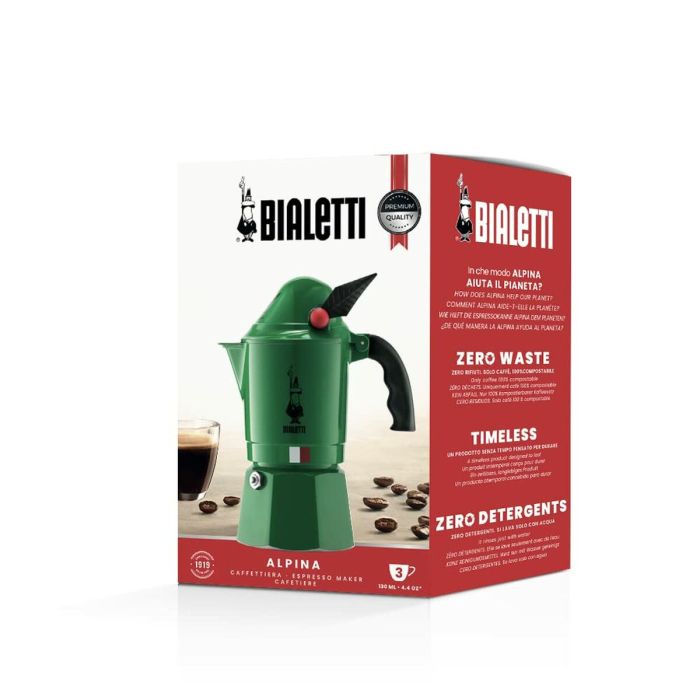 Cafetière Italienne Bialetti 0002762/NP Vert Aluminium 5