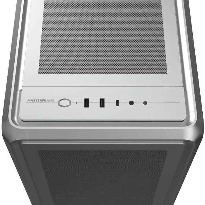 Cooler Master MasterFrame 600 Mesh Silver ARGB Boîtier PC Gamer Moyen Tour Modulable FreeForm 2.0, Verre Trempé, Éclairage ARGB, Ports USB 3.2 Type-C, Compatible Carte Mère E-ATX Cooler Master MasterFrame 600 Mesh Silver ARGB Boîtier PC Gamer Moyen Tour Modulable FreeForm 2.0, Verre Trempé, Éclairage ARGB, Ports USB 3.2 Type-C, Compatible Carte Mère E-ATX