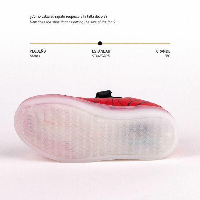 Baskets LED Spider-Man Velcro Rouge 3 Baskets LED Spider-Man Velcro Rouge 3