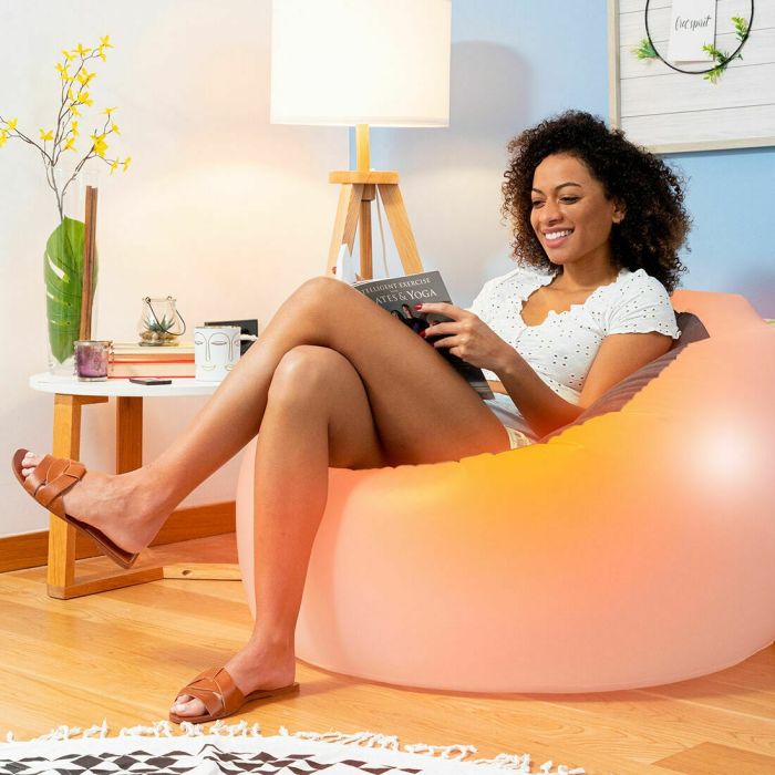 Pack Fauteuil Gonflable avec LED Multicolore et Siège gonflable avec LED multicolore et télécommande InnovaGoods 6 Pack Fauteuil Gonflable avec LED Multicolore et Siège gonflable avec LED multicolore et télécommande InnovaGoods 6