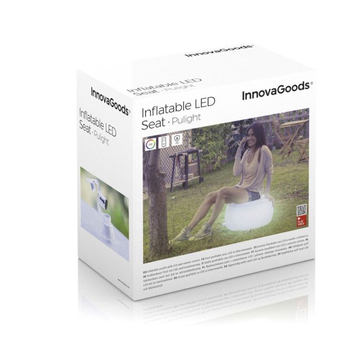 Siège gonflable avec LED multicolore et télécommande Pulight InnovaGoods 1 Siège gonflable avec LED multicolore et télécommande Pulight InnovaGoods 1