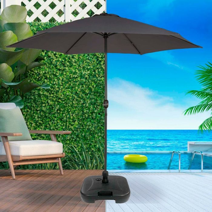 Base pour parapluie Aktive 44,5 x 12,5 x 44,5 cm Noir Plastique 2