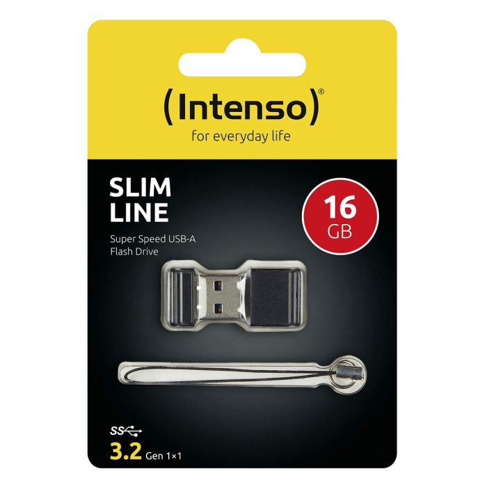 Clé USB INTENSO Slim Line 16 GB Noir 1 Clé USB INTENSO Slim Line 16 GB Noir 1