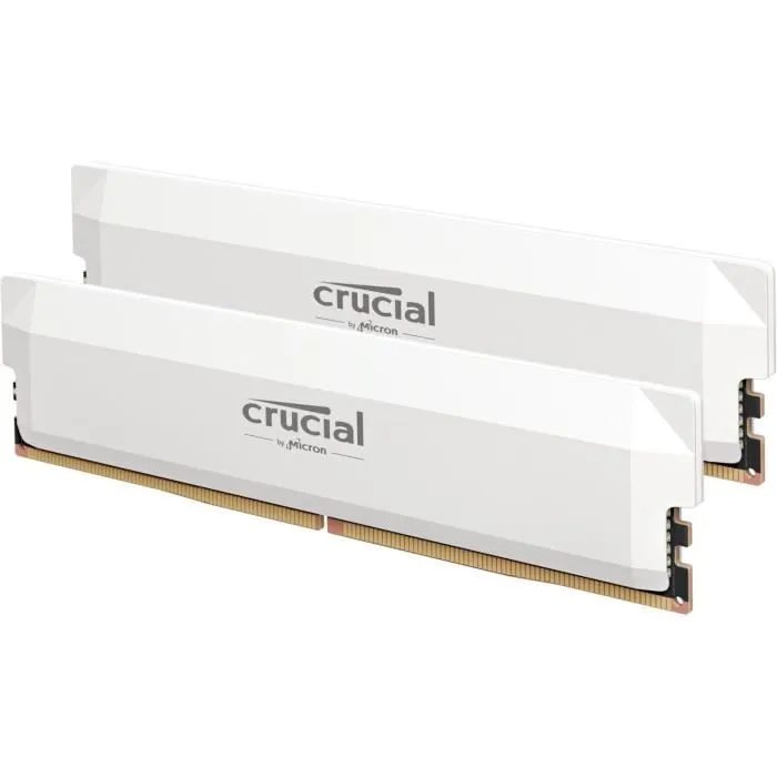 Crucial Kit RAM DDR5 PRO Overclocking 64 Go (2x32 Go) 6400 MT/s CL40 UDIMM Blanco CRU0649528945778 2 Crucial Kit RAM DDR5 PRO Overclocking 64 Go (2x32 Go) 6400 MT/s CL40 UDIMM Blanco CRU0649528945778 2