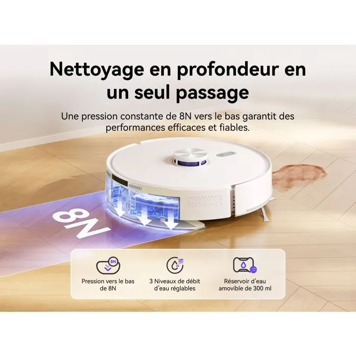 Narwal Freo S Robot aspirateur et laveur 8000 Pa Autovaciado 180 jours Navigation LDS Mapeo 3D NAR6972075737232 2