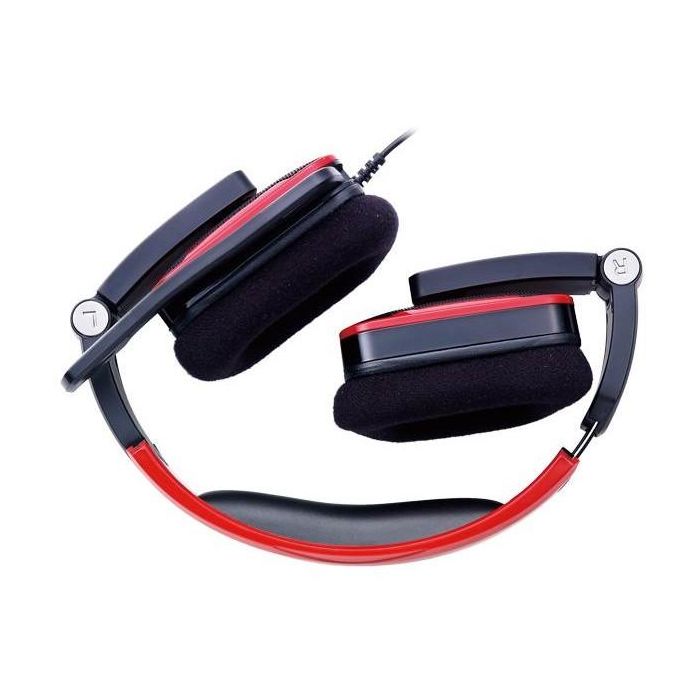 Thermaltake Tt eSPORTS Shock Casque Gaming Filaire avec Microphone Démontable, Noir et Rouge, Réponse 20-2000 Hz, 3.5 mm