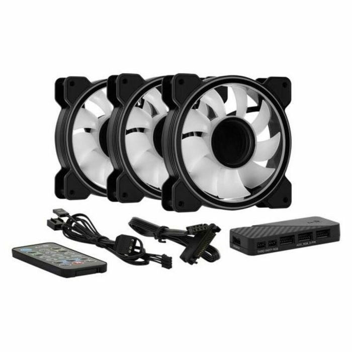 Ventillateur de cabine Aerocool Mirage 12 ARGB Pro 12V Ø 12 cm (3 Unités) (3 pcs) 3 Ventillateur de cabine Aerocool Mirage 12 ARGB Pro 12V Ø 12 cm (3 Unités) (3 pcs) 3