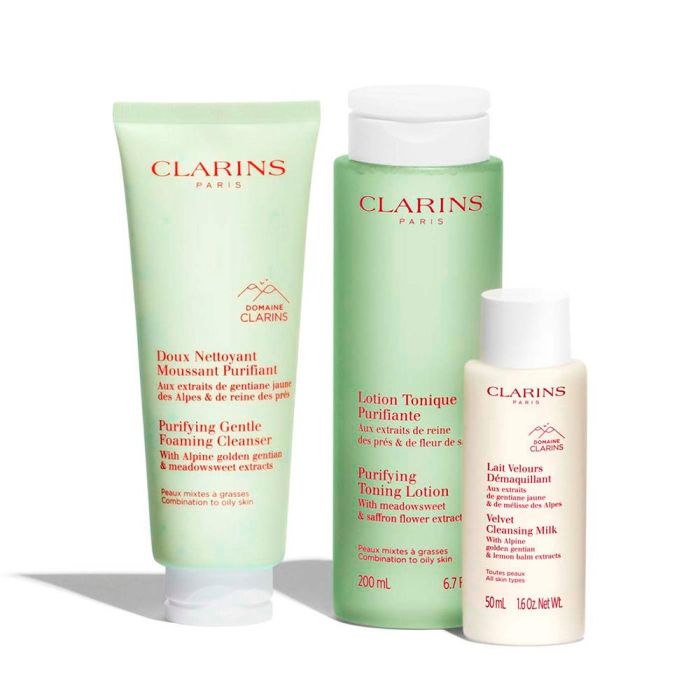 Clarins Pieles Mixtas-Grasas Esenciales De Limpieza Estuche 4 Pz 1
