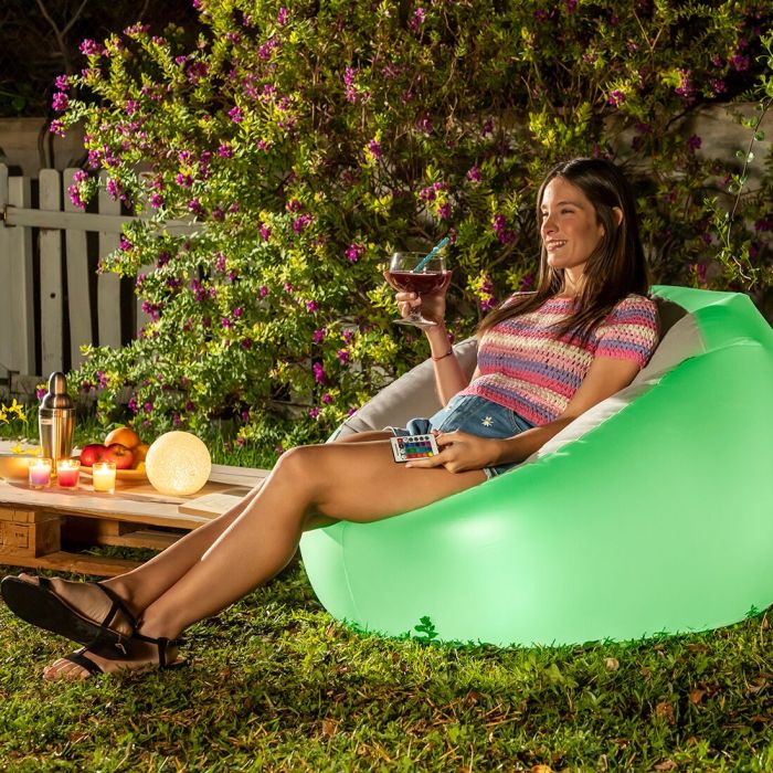 Fauteuil Gonflable avec LED Multicolore et Télécommande Chight InnovaGoods 0 Fauteuil Gonflable avec LED Multicolore et Télécommande Chight InnovaGoods 0