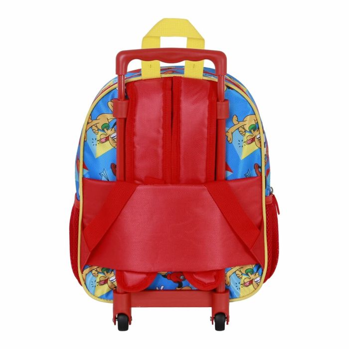 Cartable 3D avec roulettes Mickey Mouse Scooter Bleu Rouge 26 x 13 x 34 cm 2