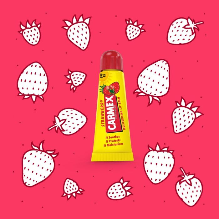 Baume à lèvres hydratant Carmex Carmex Strawberry Jaune Rouge 2