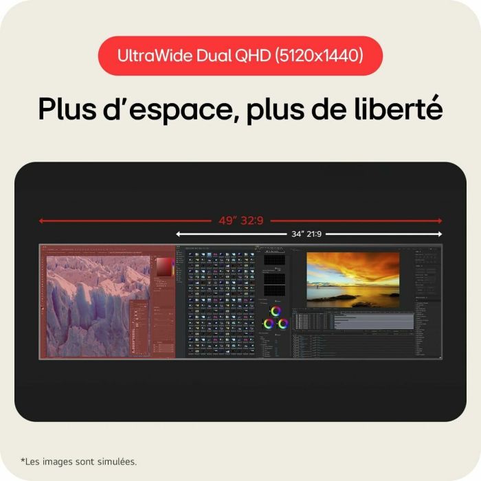 Écran LG 49U950A-W 49" 21
