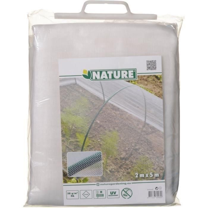 Voile anti-insectes - NATURE - 2x5 m - Maille 1x1 mm - Polyamide 3