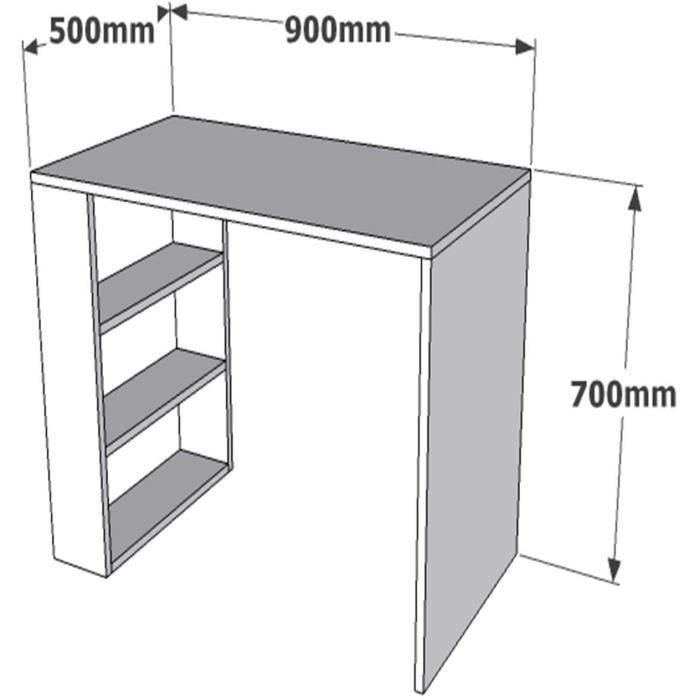 Bureau d'étude scandinave - COOL - Blanc - 90 x 70 x 50 cm 5