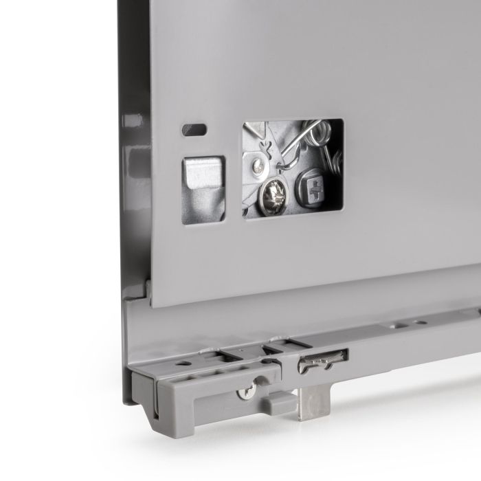 Emuca Tiroir extérieur Vertex avec réglages 3D hauteur 93mm, 40kg, profondeur 500mm, Acier, Peint en aluminium 4 Emuca Tiroir extérieur Vertex avec réglages 3D hauteur 93mm, 40kg, profondeur 500mm, Acier, Peint en aluminium 4