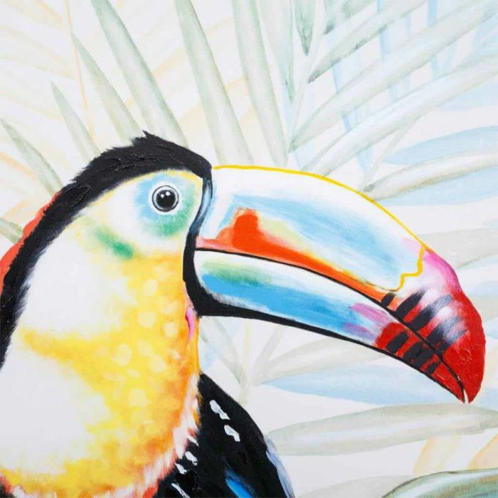 Cadre Alexandra House Living Toucan Toile Bois d'épicéa 120 x 3 x 90 cm 3